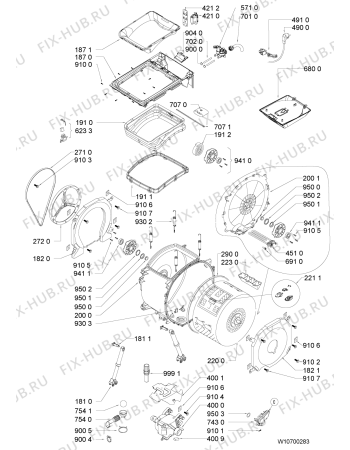 Схема №2 AWE 6215 с изображением Обшивка для стиральной машины Whirlpool 481010683844