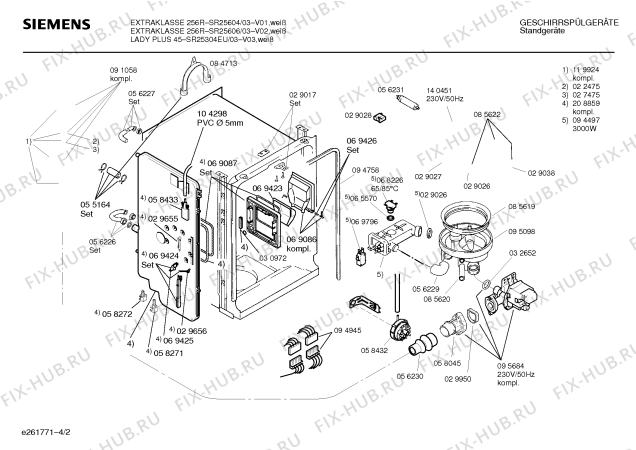 Схема №3 SR25304EU с изображением Вкладыш в панель для посудомоечной машины Siemens 00287003