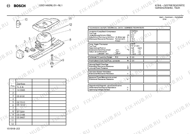 Взрыв-схема холодильника Bosch GSD1461NL - Схема узла 02