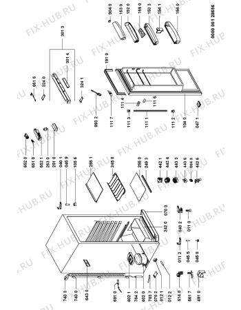 Схема №1 AFG 8060/IX с изображением Часть корпуса для холодильника Whirlpool 481246228613