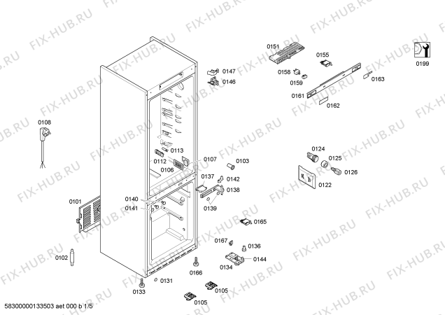 Схема №4 KG57NP71NE с изображением Дверь для холодильника Siemens 00247250