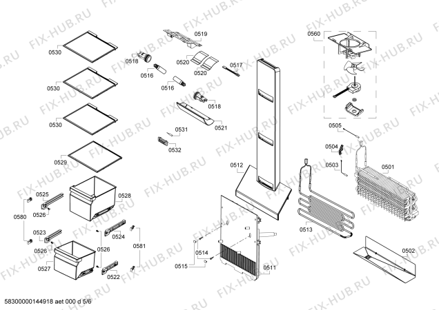 Схема №5 3FAL4651 с изображением Дверь для холодильника Bosch 00710464