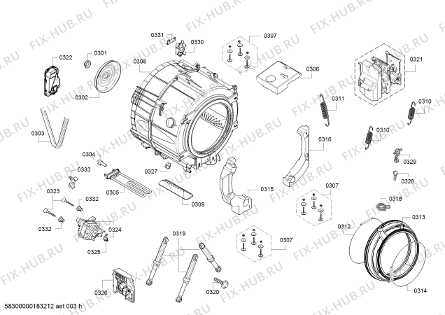 Схема №3 WAY32892FG с изображением Ручка для стиралки Bosch 00753529
