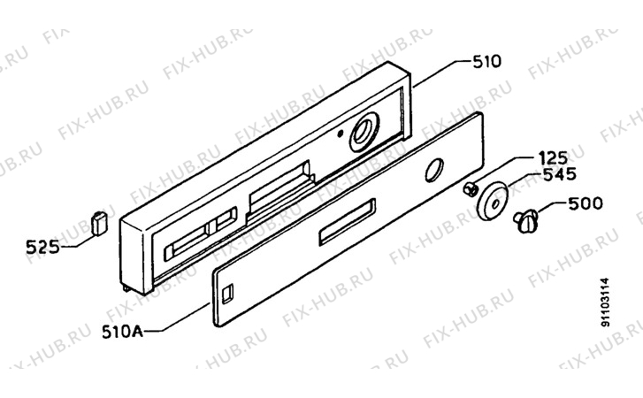 Взрыв-схема посудомоечной машины Electrolux ESI654K - Схема узла Command panel 037