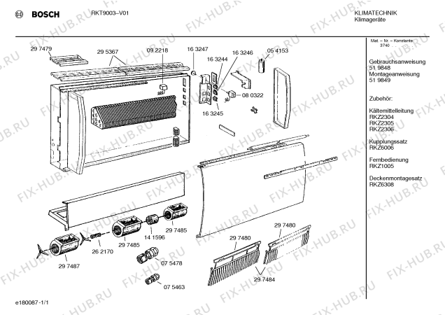 Схема №1 RKT9003 BOSCH с изображением Мотор вентилятора для кондиционера Bosch 00141596
