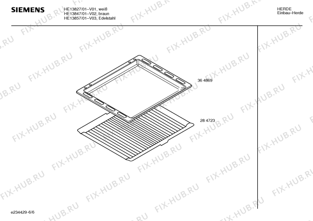 Схема №3 HE13857 с изображением Инструкция по эксплуатации для плиты (духовки) Siemens 00583688