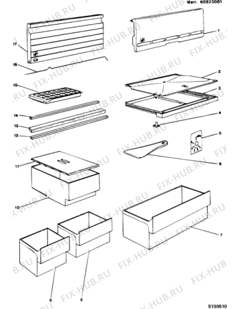 Взрыв-схема холодильника Ariston MP280 (F000046) - Схема узла