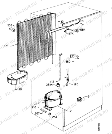 Взрыв-схема холодильника Zanussi ZFK18/8 - Схема узла Functional parts