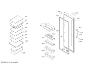 Схема №2 KSV33VL30 с изображением Дверь для холодильника Bosch 00711613