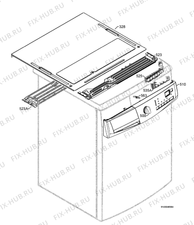 Взрыв-схема стиральной машины Privileg 00395656_21120 - Схема узла Command panel 037