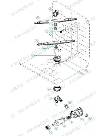 Взрыв-схема посудомоечной машины Gorenje D5233 XXL US   -SS Bi #10752331121 (900001411, DW70.3) - Схема узла 03