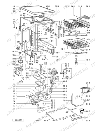 Схема №2 ADP 915/2 WH с изображением Обшивка для посудомойки Whirlpool 481245379982