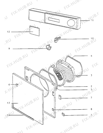 Взрыв-схема стиральной машины Zanussi TD800TC - Схема узла Command panel 037