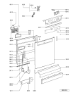 Схема №2 GSFK 2351 WS с изображением Панель для электропосудомоечной машины Whirlpool 481245372303