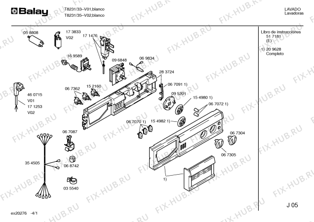 Схема №2 T8231 с изображением Кабель для стиралки Bosch 00354505