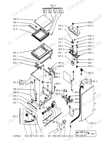 Схема №2 AWG 648 WP с изображением Обшивка для стиральной машины Whirlpool 481945319703