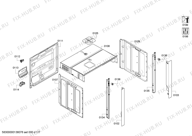 Схема №6 B44M42N0 с изображением Часы для плиты (духовки) Bosch 00646585