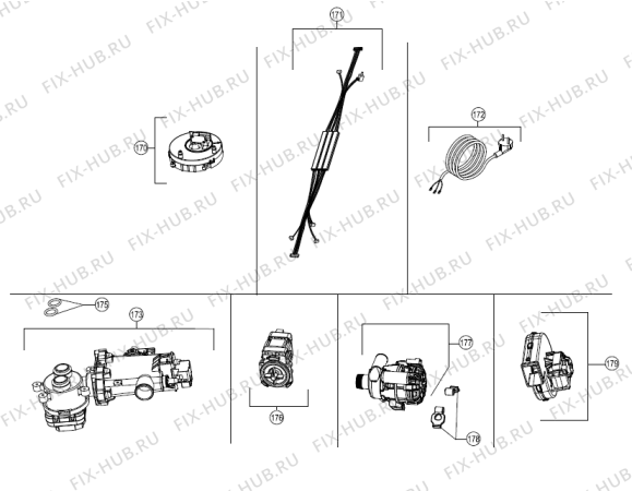 Схема №1 GU62250W (388465, UNPT12T1) с изображением Запчасть для посудомоечной машины Gorenje 403862