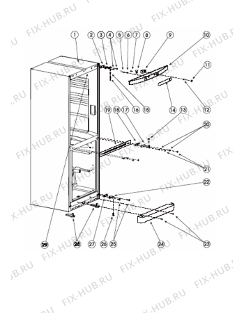 Схема №4 SB200 (F044123) с изображением Дверка для холодильника Indesit C00853217