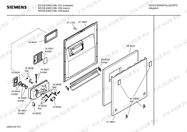 Схема №3 SGI33E05EU с изображением Краткая инструкция для посудомоечной машины Siemens 00590050