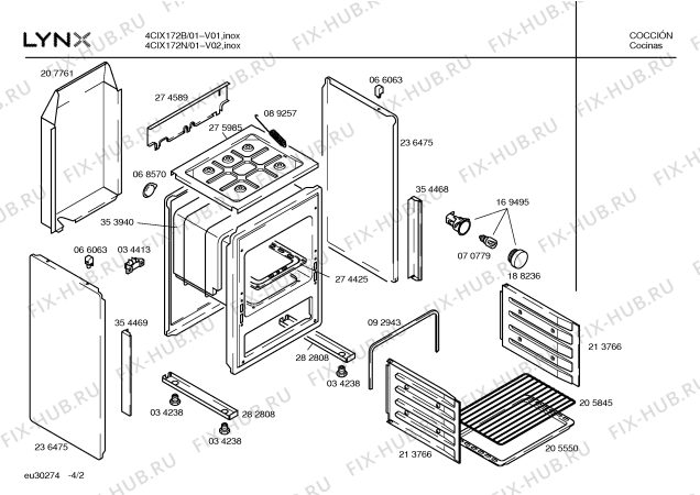 Схема №3 4CIX172N с изображением Панель для духового шкафа Bosch 00433580