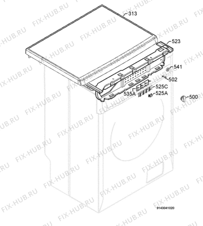 Взрыв-схема стиральной машины Aeg Electrolux L1271EL - Схема узла Command panel 037