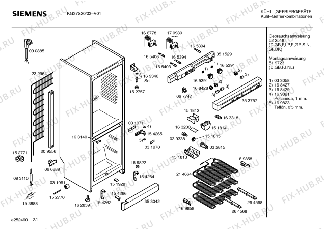 Схема №2 KG37S72IE с изображением Инструкция по эксплуатации для холодильной камеры Siemens 00522518