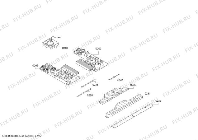 Взрыв-схема плиты (духовки) Bosch PIB775N67X BO.4.IH.60.TOP.BR.X.70TopF.X.NX - Схема узла 02