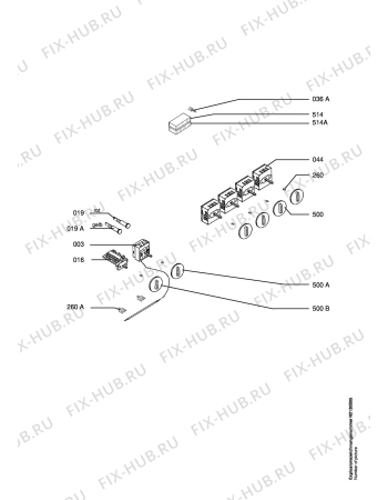 Взрыв-схема плиты (духовки) Aeg CE30003-M - Схема узла Functional parts