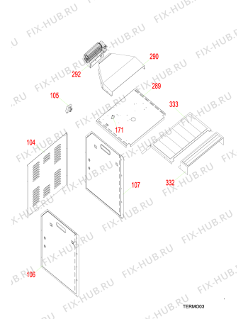 Схема №5 FH30XHA1TK (F087540) с изображением Панель для духового шкафа Indesit C00315791
