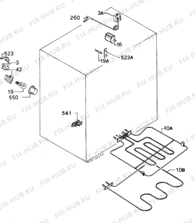 Взрыв-схема плиты (духовки) Frigidaire FS12Z - Схема узла Electrical equipment 268