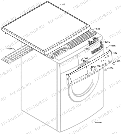 Взрыв-схема стиральной машины Zanussi ZWG6144 - Схема узла Command panel 037