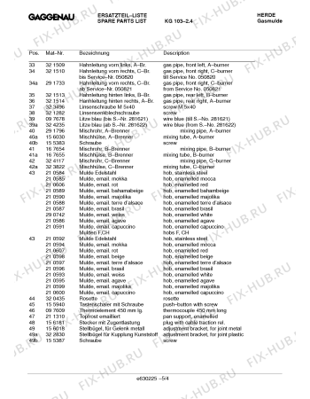 Схема №4 KG103214 с изображением Варочная панель для духового шкафа Bosch 00210593