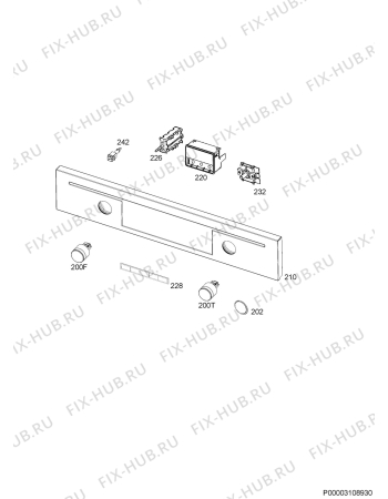 Схема №4 BP8500442W с изображением Панель для духового шкафа Aeg 5619148074