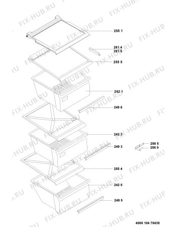 Схема №7 WSF5574 A+NX с изображением Декоративная панель для холодильника Whirlpool 481010358042