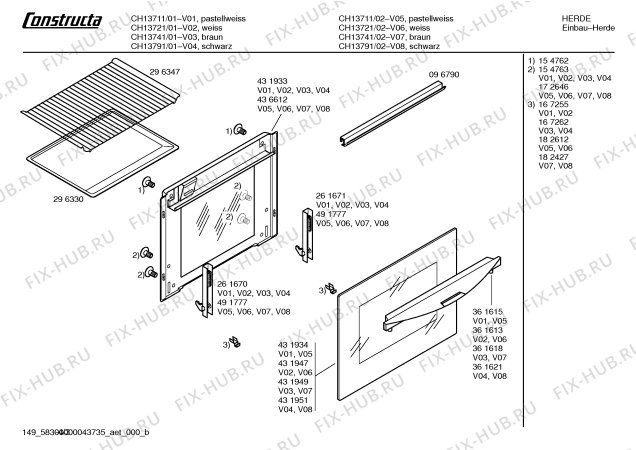 Схема №3 CH13791 с изображением Панель управления для духового шкафа Bosch 00431950