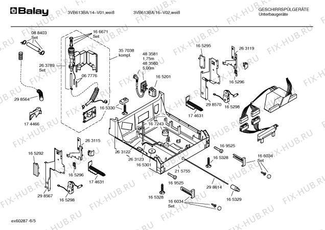 Схема №6 3VB613BA с изображением Вкладыш в панель для посудомоечной машины Bosch 00357373