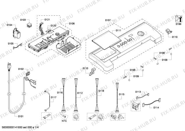 Схема №4 WFMC220BUC Nexxt 300 Series с изображением Дверь для стиралки Bosch 00247118