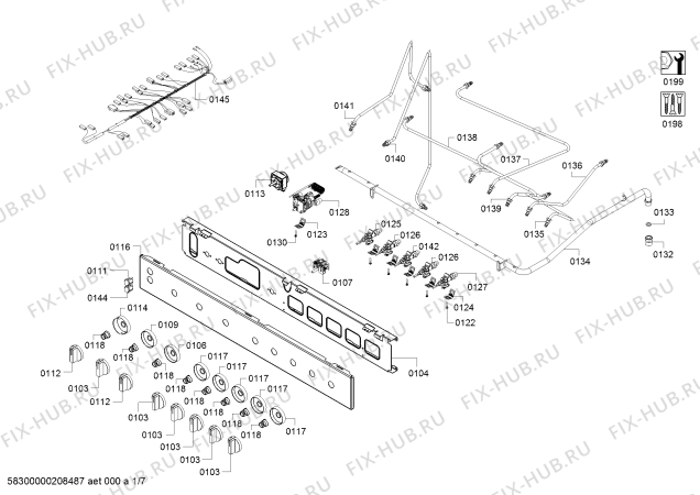 Схема №6 HGI1A8R50I Bosch с изображением Патрубок для электропечи Bosch 10004466