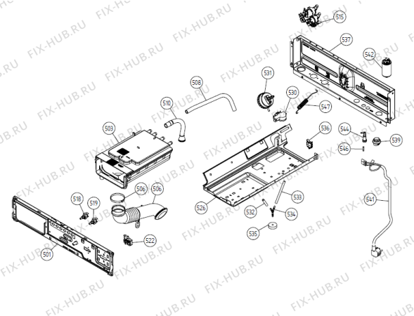 Схема №4 2-10, 2-11 SE   -White #9203060 (900003229, WM33SE) с изображением Декоративная панель для стиралки Gorenje 188174