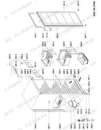 Схема №1 801.668.50 CFS NP6 S FREEZER IK с изображением Запчасть для холодильной камеры Whirlpool 481055454511