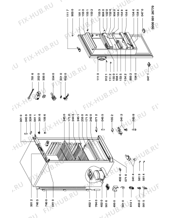 Схема №1 ART 429/G с изображением Полка для холодильника Whirlpool 481945868255