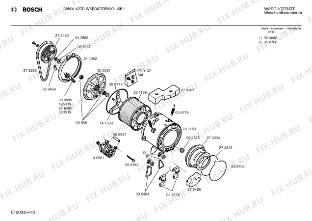 Схема №2 WMV4270SK с изображением Панель для стиральной машины Bosch 00282908