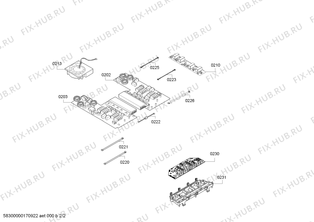 Схема №2 3EB919MQ IH6.1 - Standard с изображением Модуль управления для плиты (духовки) Bosch 00745650