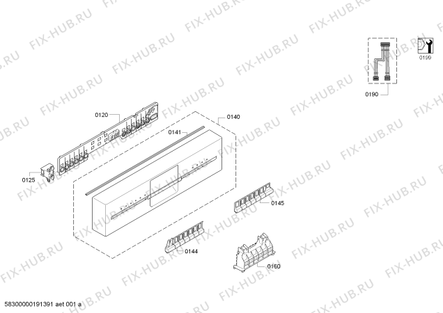 Взрыв-схема посудомоечной машины Siemens SR46T598EU - Схема узла 01