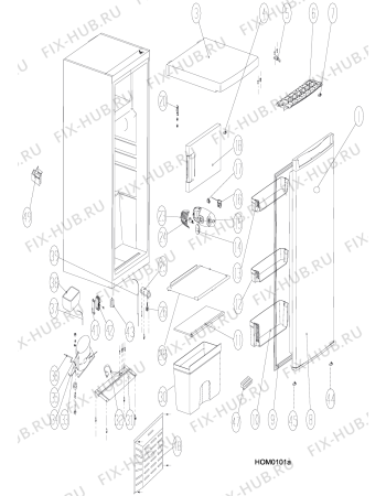 Схема №1 TFAAA10 (F086723) с изображением Сосуд для холодильника Indesit C00307297