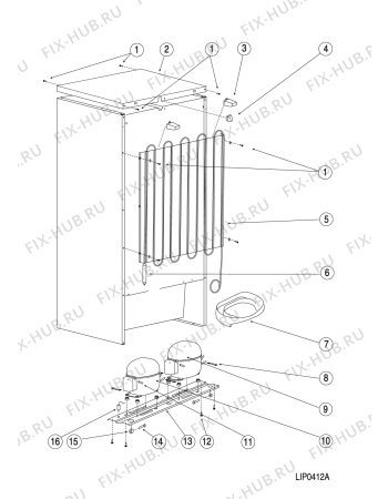Взрыв-схема холодильника Hotpoint-Ariston RMBA2185LS (F048635) - Схема узла