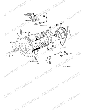 Взрыв-схема стиральной машины Zanker CLASSIC6081 - Схема узла Drum