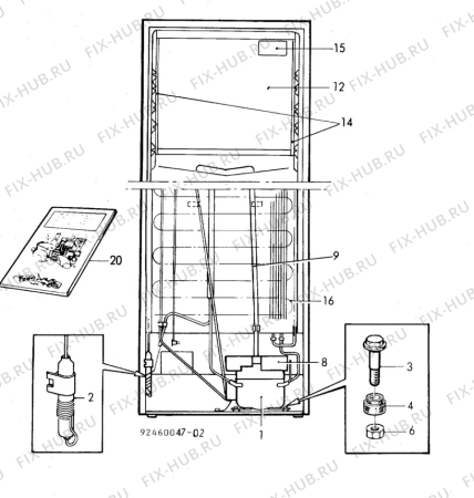 Взрыв-схема холодильника Electrolux TR1098S - Схема узла C10 Cold, users manual