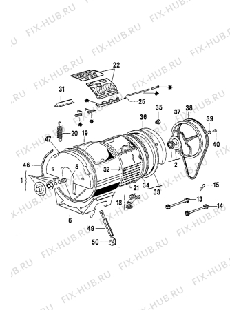 Взрыв-схема стиральной машины Castor CMT104 - Схема узла Tub and drum